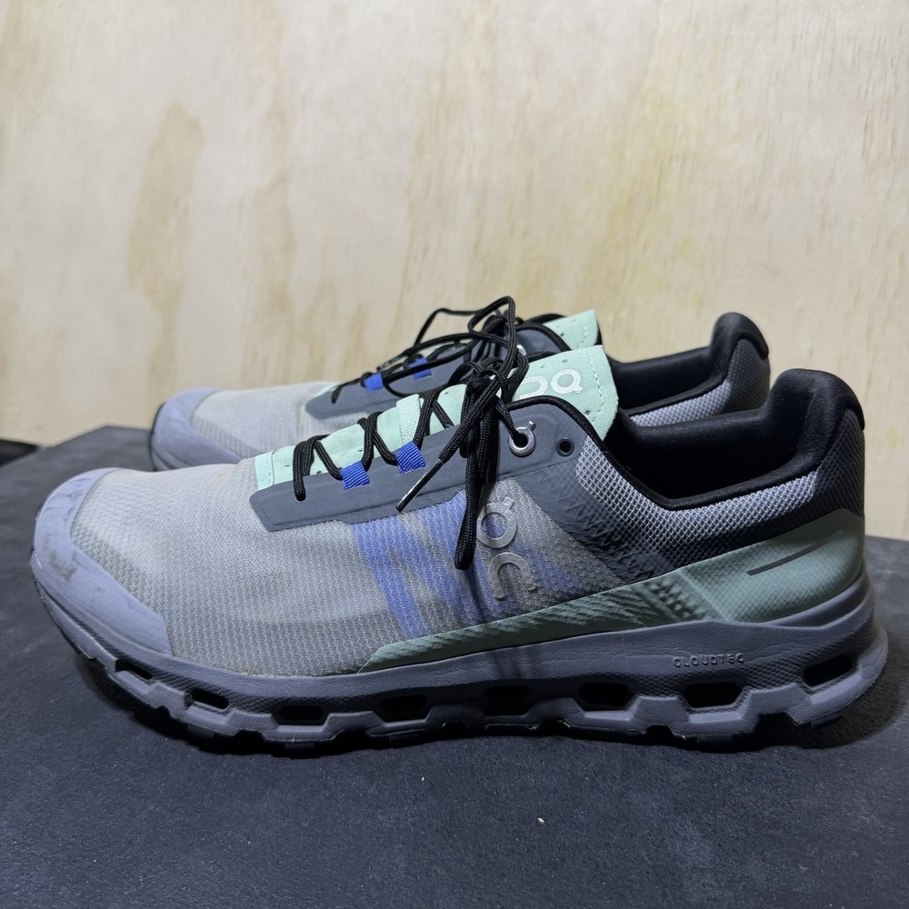 Men's On Running Cloudvista Grey/Black Alloy Size 12